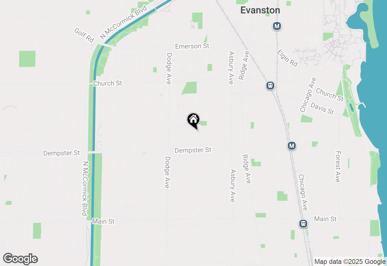 Map of 1613 Greenwood Street, Evanston, IL 60201