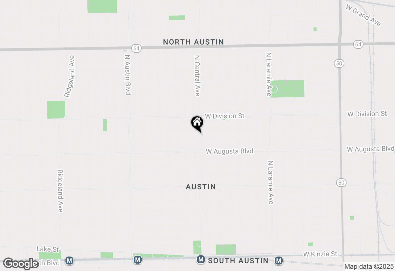 Map of 1056 N Central Park Avenue #1, Chicago, IL 60651