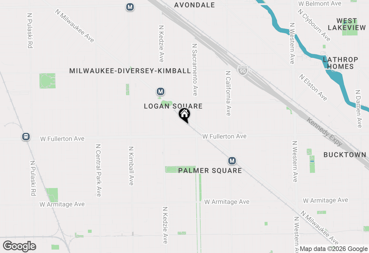 Map of 2442 N Linden Place #2, Chicago, IL 60647