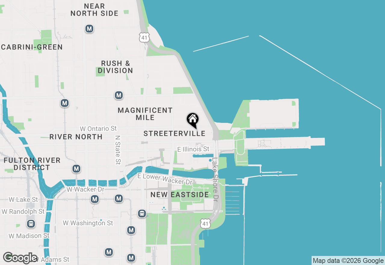 Map of 400 E Ohio Street #701, Chicago, IL 60611