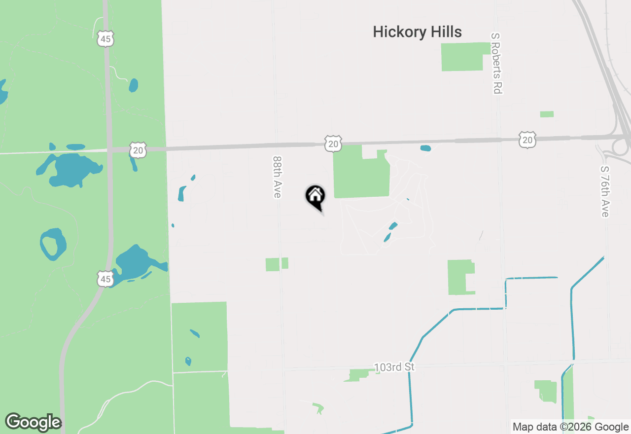 Map of 9733 S Cambridge Court, Palos Hills, IL 60465