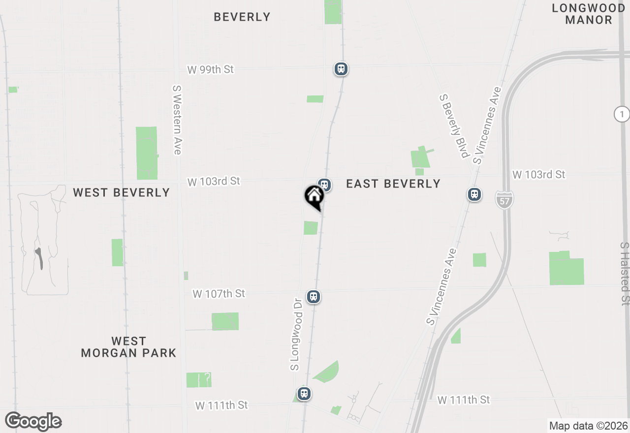 Map of 10420 S Walden Parkway, Chicago, IL 60643