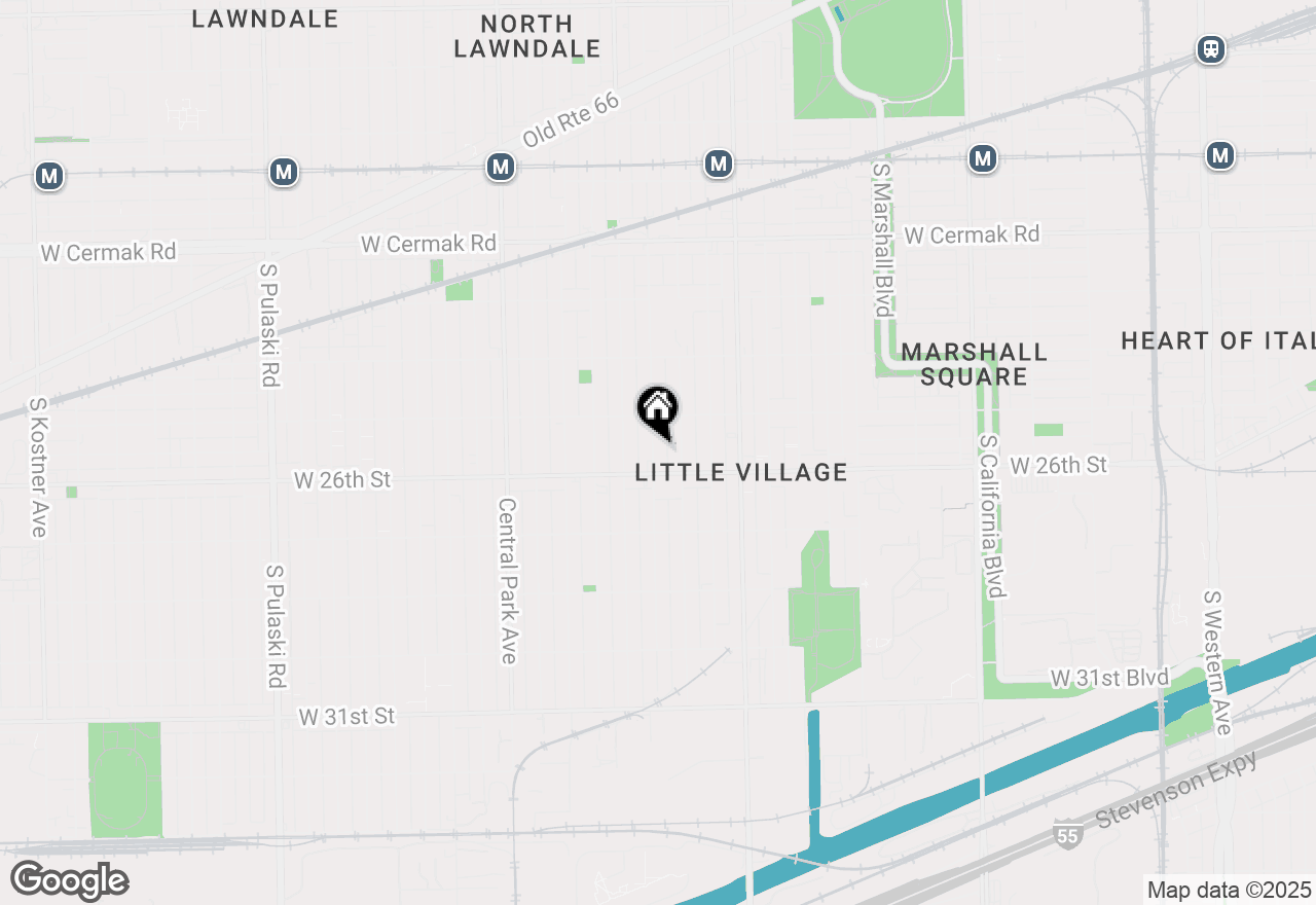 Map of 2539 S Christiana Avenue, Chicago, IL 60623