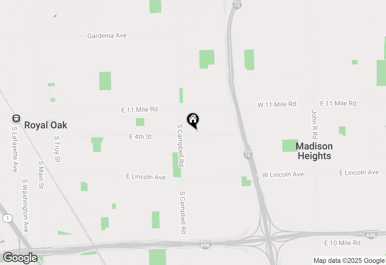 Map of 1817 E 4th Street, Royal Oak, MI 48067