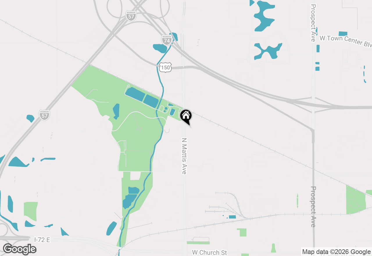 Map of 1516 N Mattis Avenue, Champaign, IL 61821