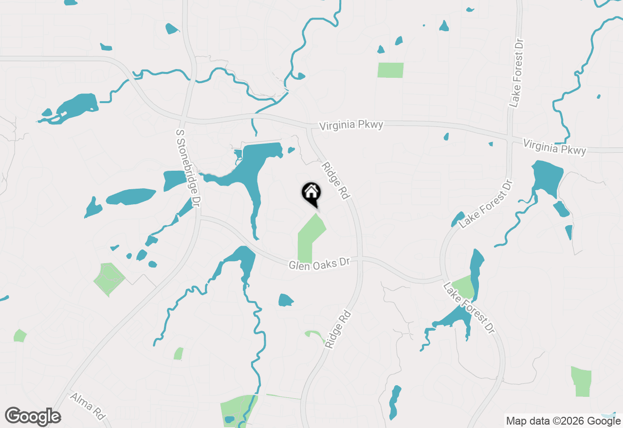 Map of 509 Park Lake Drive, Mckinney, TX 75072