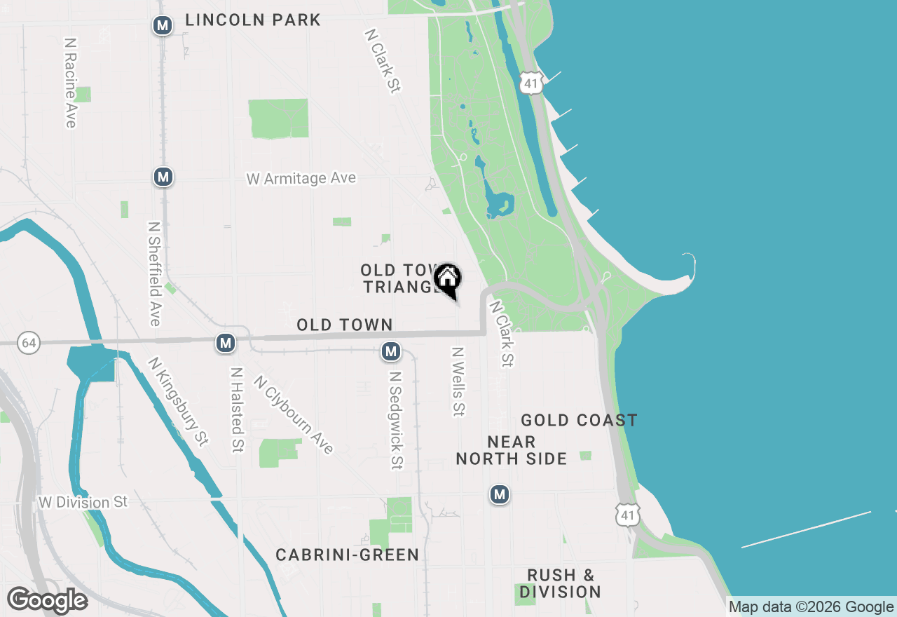 Map of 1636 N Wells Street #3008, Chicago, IL 60614