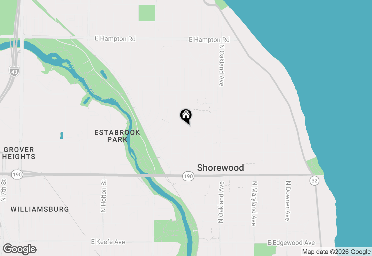 Map of 4325 N Morris Blvd, Shorewood, WI 53211