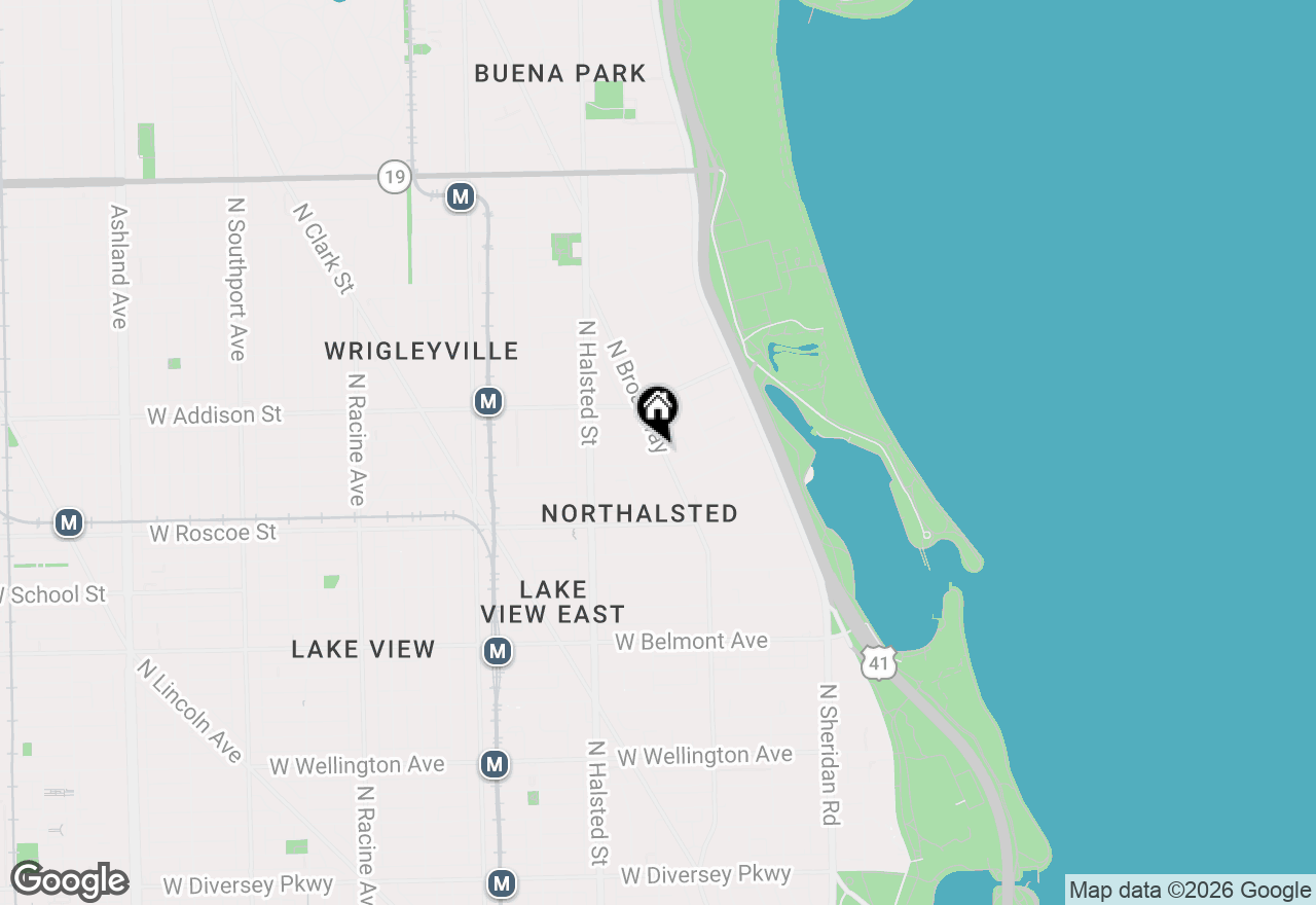 Map of 3516 N Broadway Street #2, Chicago, IL 60657