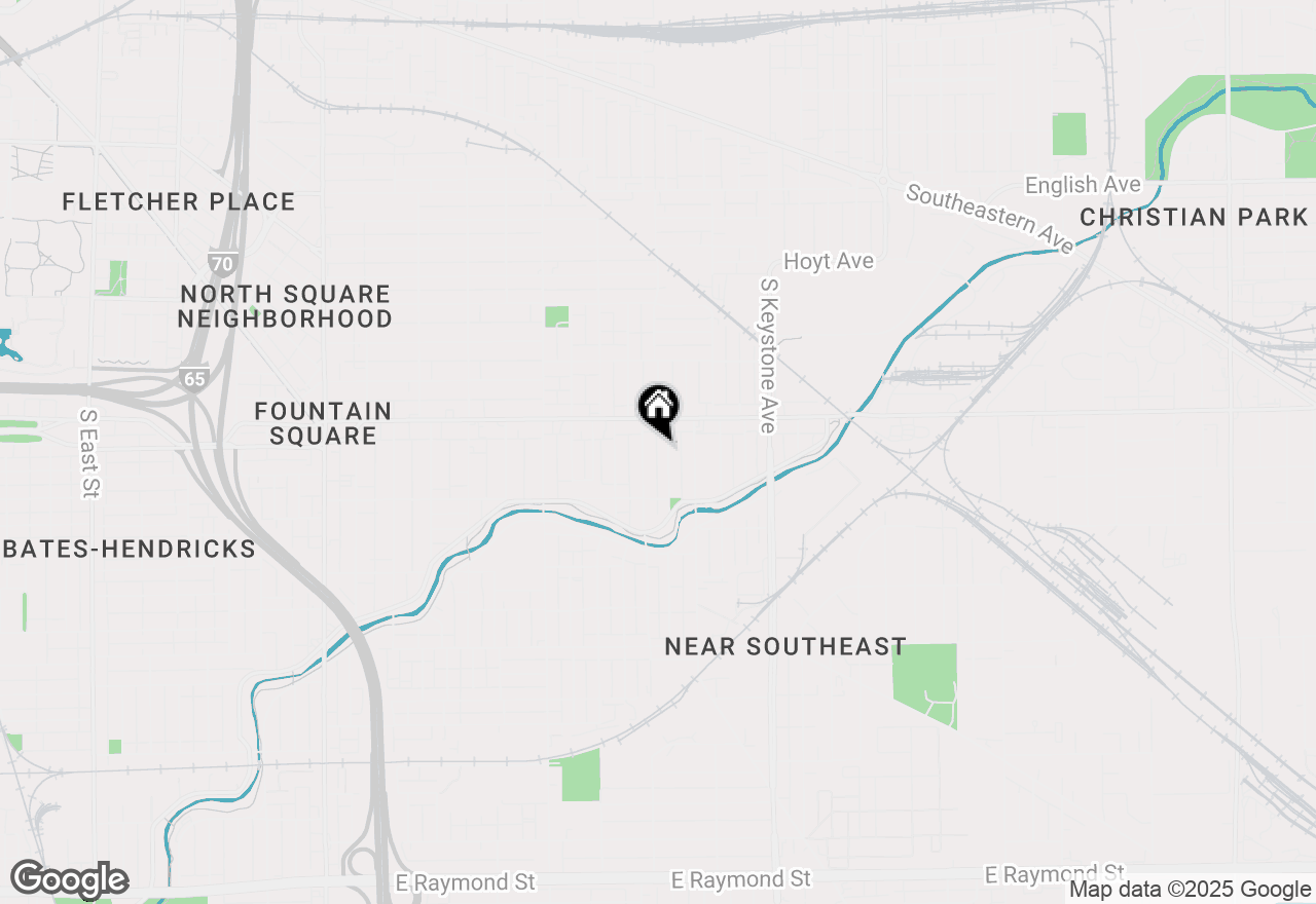 Map of 1134 Harlan Street, Indianapolis, IN 46203