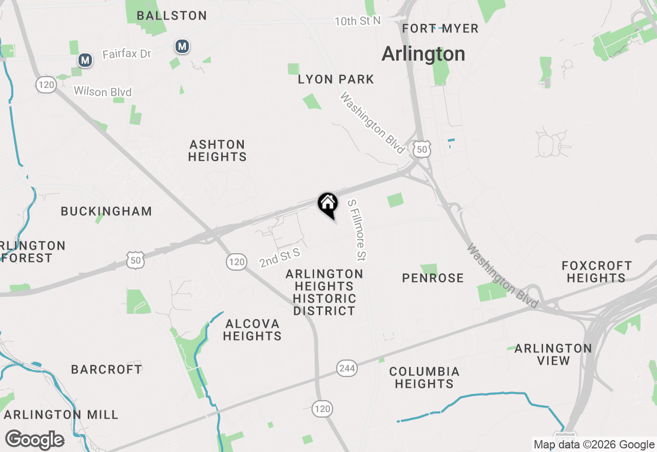 Map of 127 S Highland Street, Arlington, VA 22204