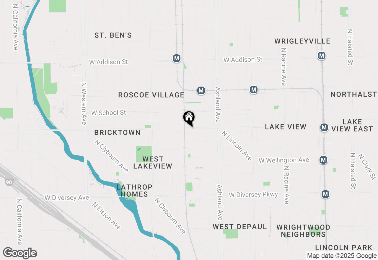 Map of 1747 W Belmont Avenue, Chicago, IL 60657