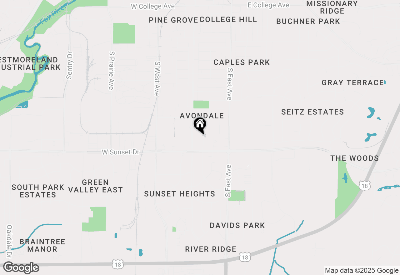 Map of 1306 Garfield Ave, Waukesha, WI 53186