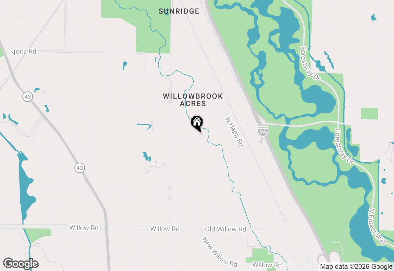 Map of 245 Maple Row Road, Northfield, IL 60093