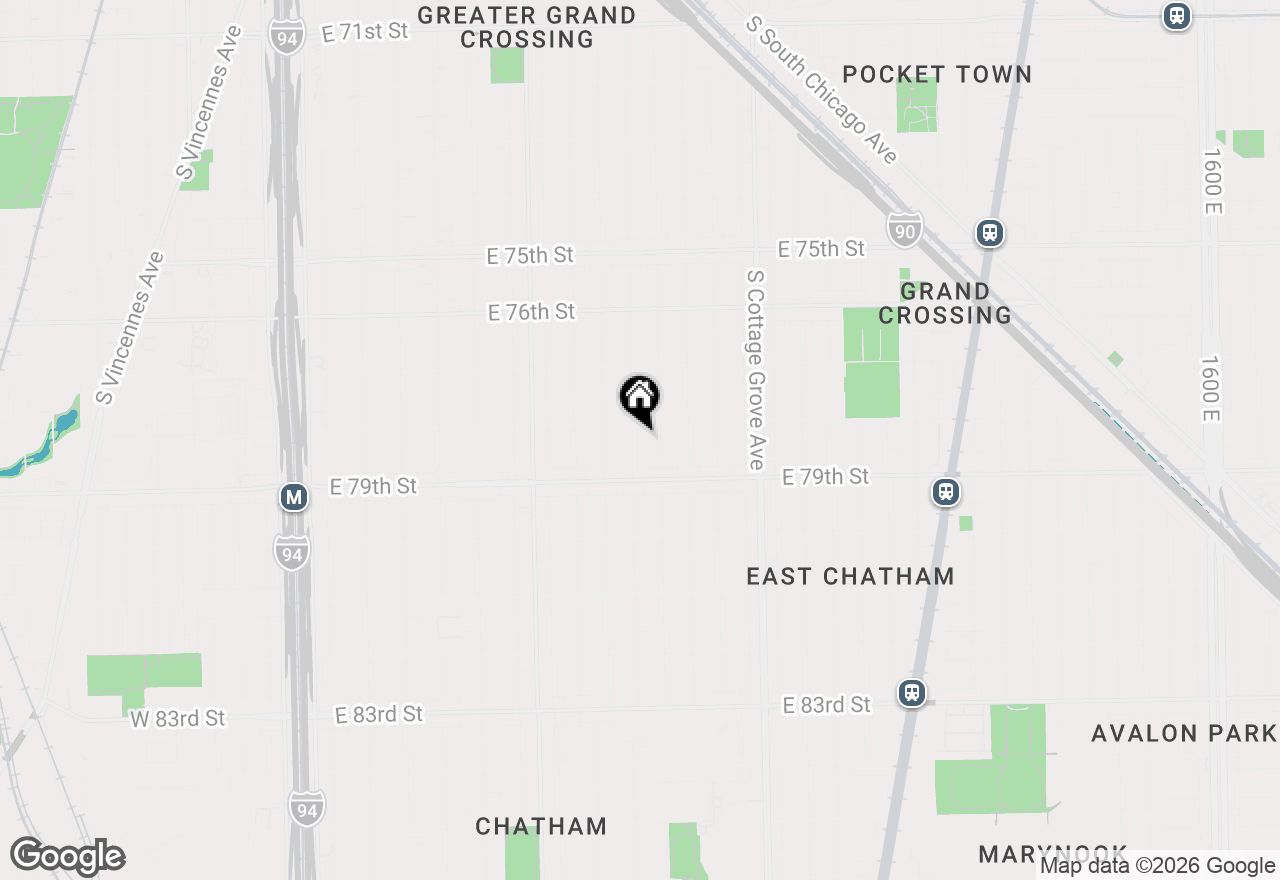 Map of 7814 S Saint  Lawrence Avenue, Chicago, IL 60619