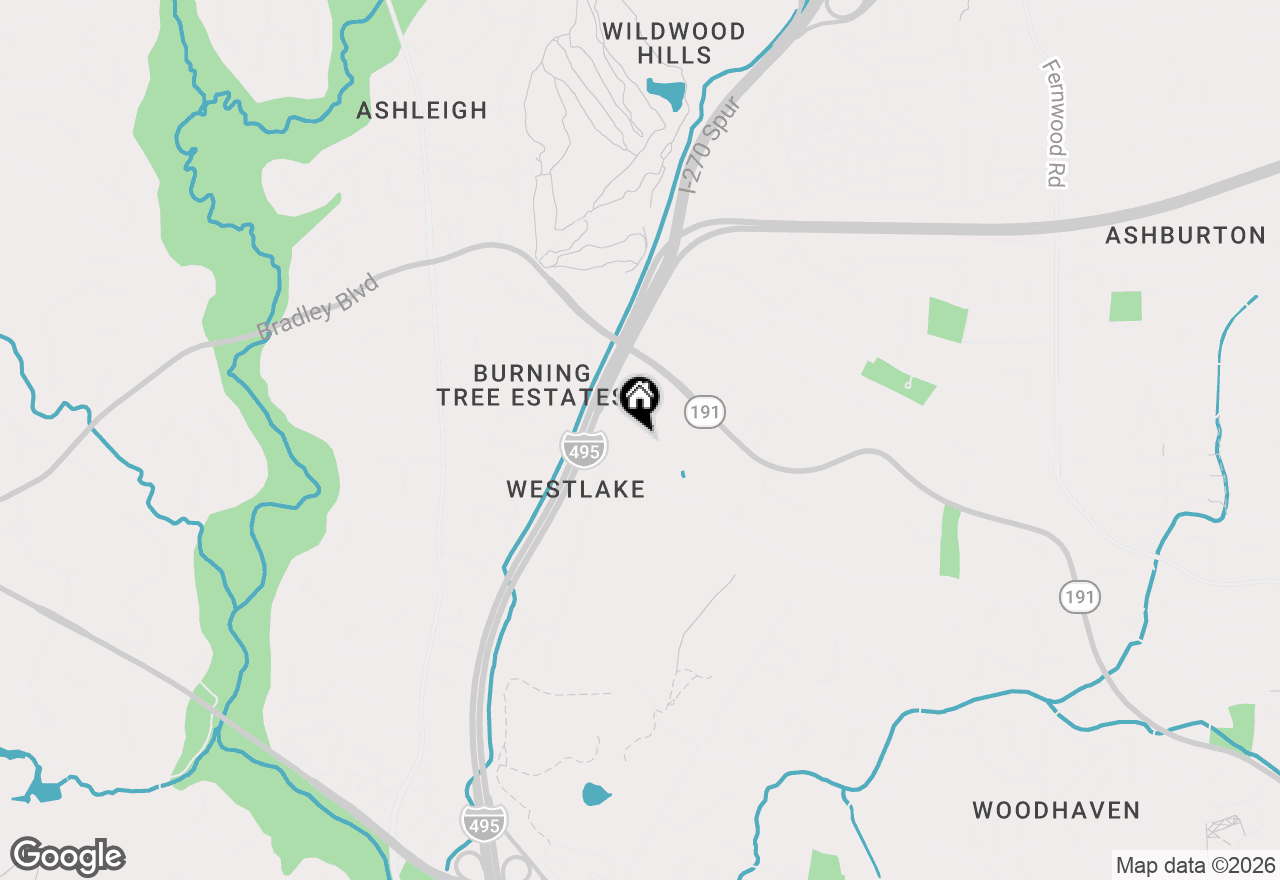 Map of 6 Kittery Court, Bethesda, MD 20817
