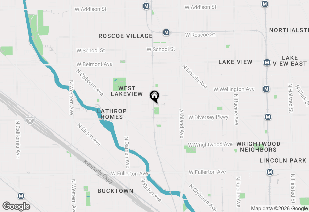 Map of 1761 W Surf Street, Chicago, IL 60657