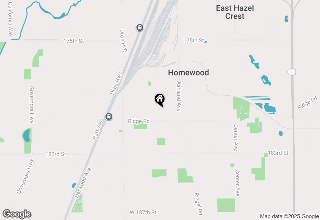Map of 1724 Linden Road, Homewood, IL 60430