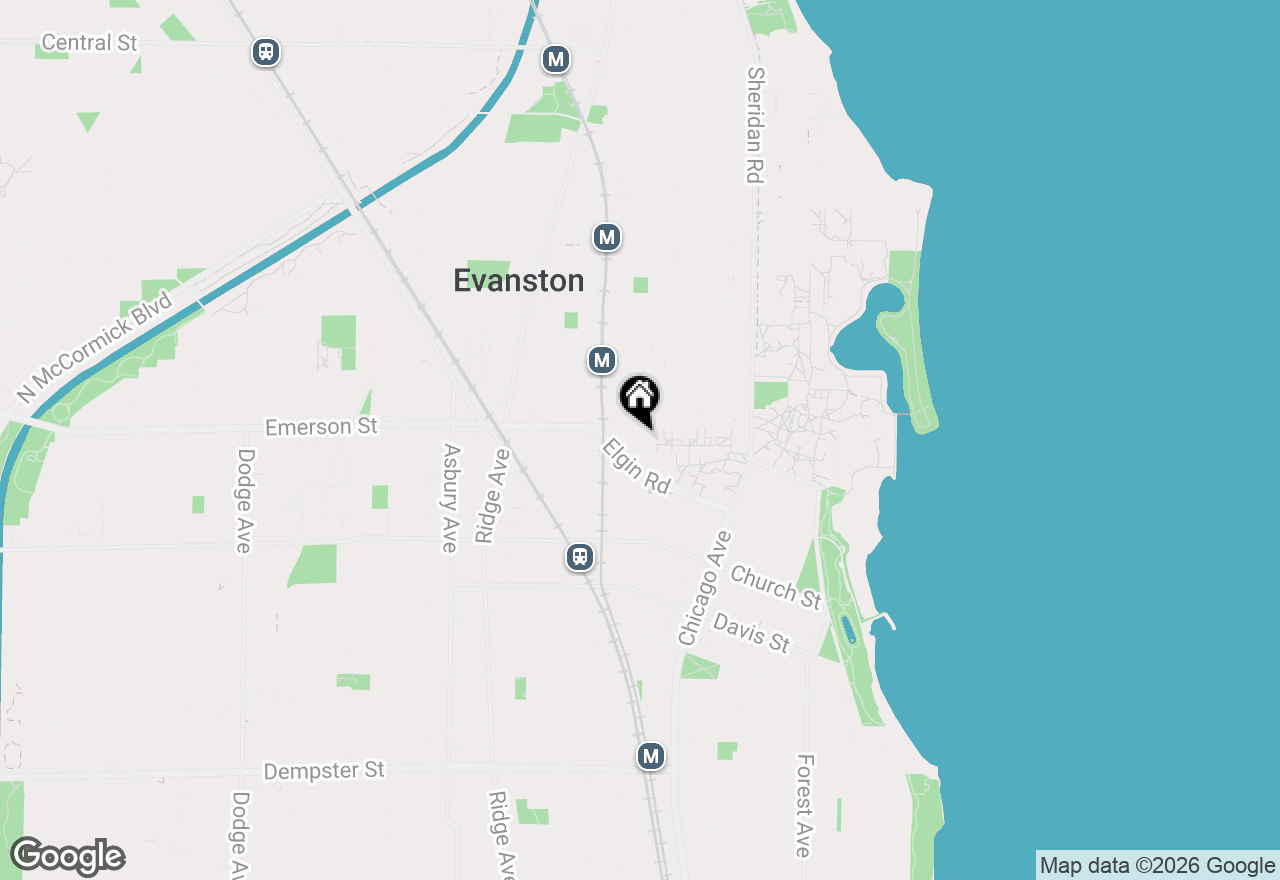 Map of 1856 Sherman Avenue #7SC, Evanston, IL 60201
