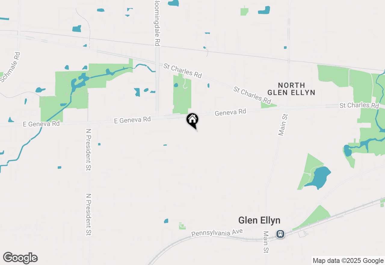 Map of 304 Oak Street, Glen Ellyn, IL 60137