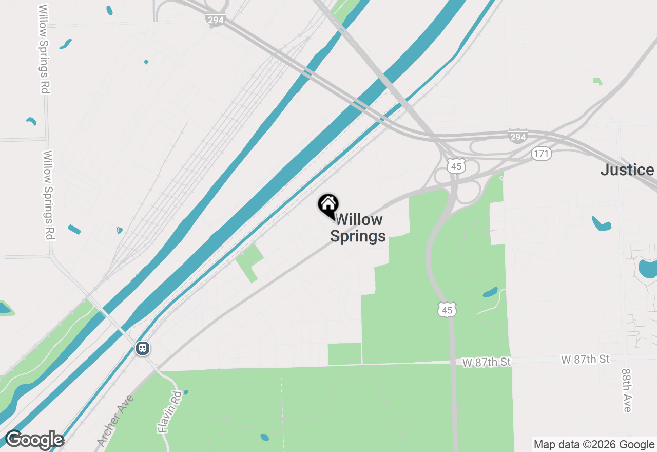 Map of 106 Kazwell Street, Willow Springs, IL 60480