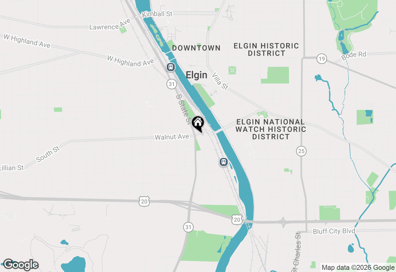 Map of 7 National Street #7, Elgin, IL 60123