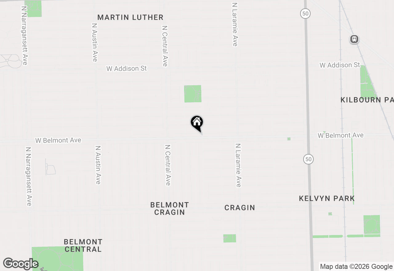 Map of 5418 W Belmont Street #1W, Chicago, IL 60641