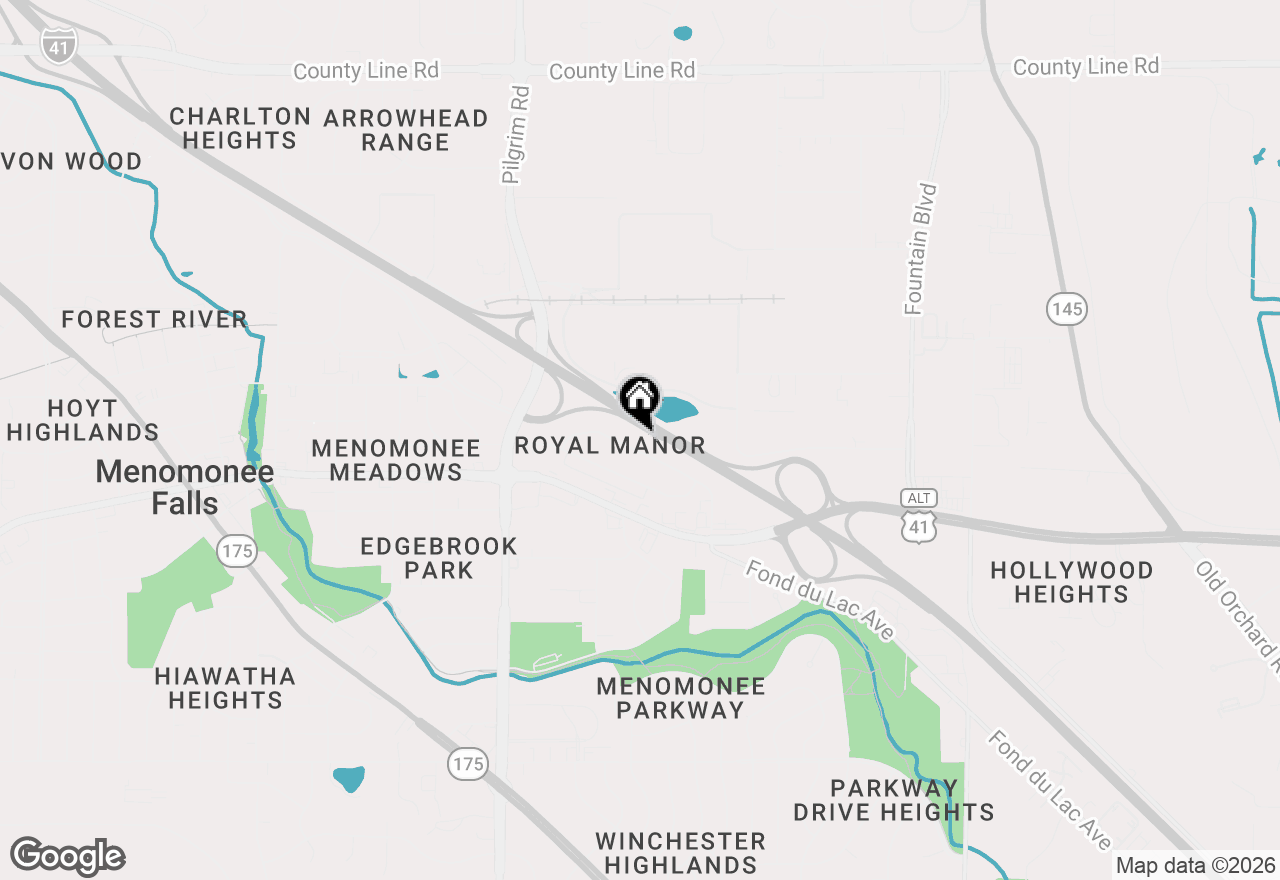 Map of N89W15140 Jefferson Ave, Menomonee Falls, WI 53051