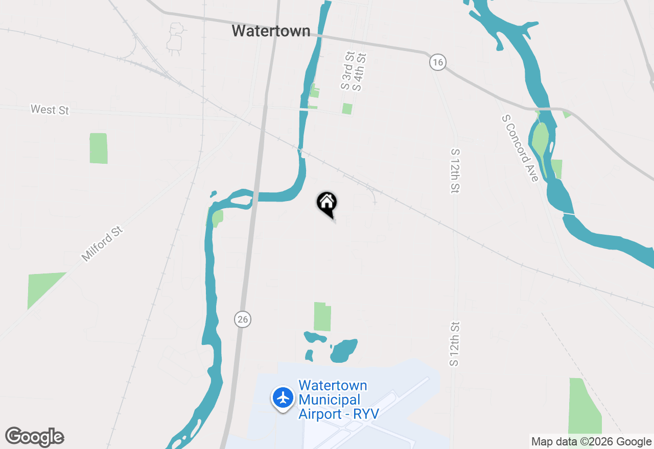 Map of 1212 S 3rd St, Watertown, WI 53094