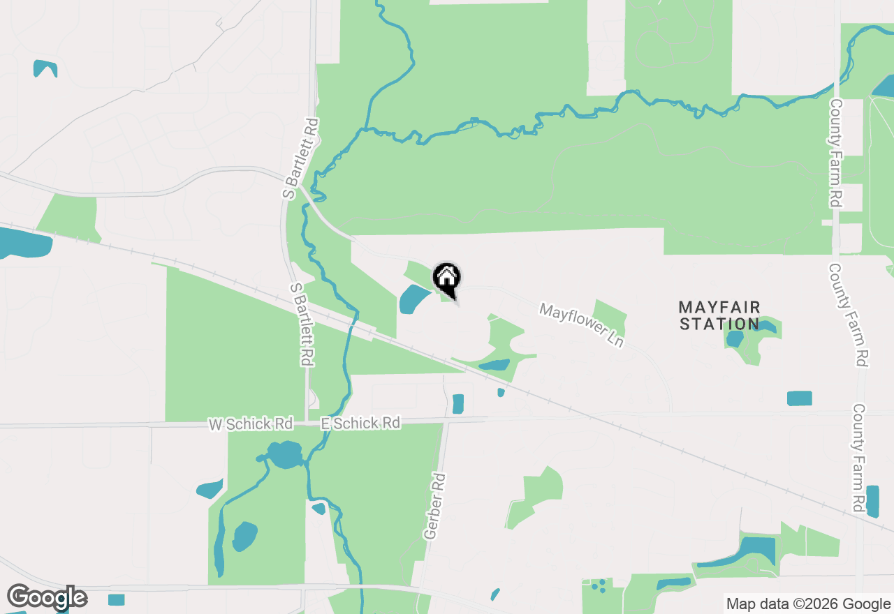 Map of 223 Shawnee Circle, Bartlett, IL 60103