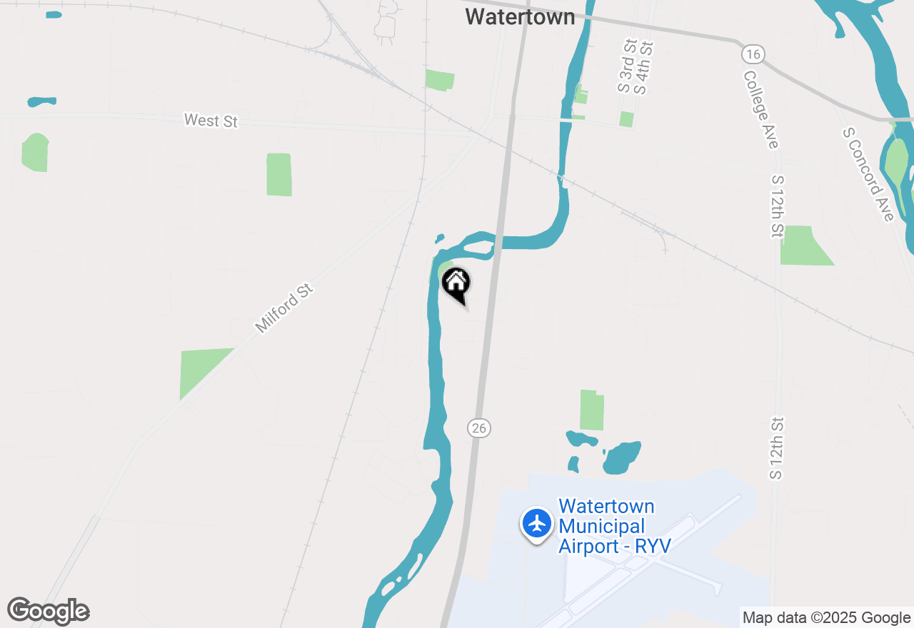 Map of 1305 Riverview Ln, Watertown, WI 53094