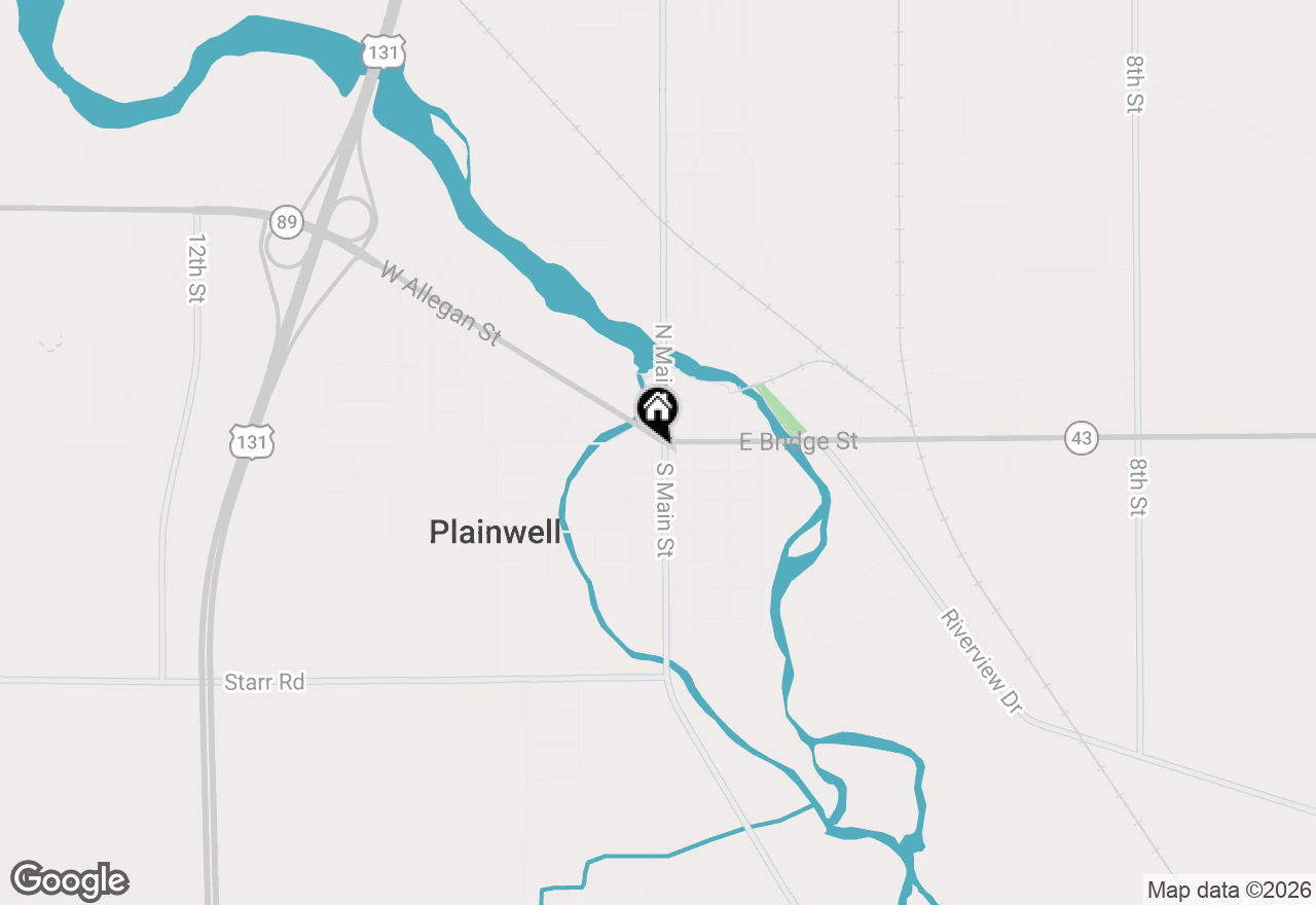 Map of 108 S Main Street, Plainwell, MI 49080