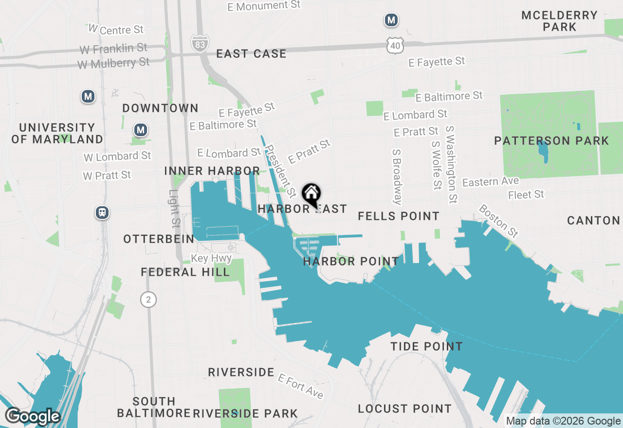 Map of 675 President Street #1709, Baltimore, MD 21202