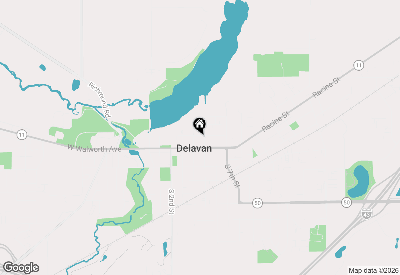 Map of 412 Mcdowell St, Delavan, WI 53115