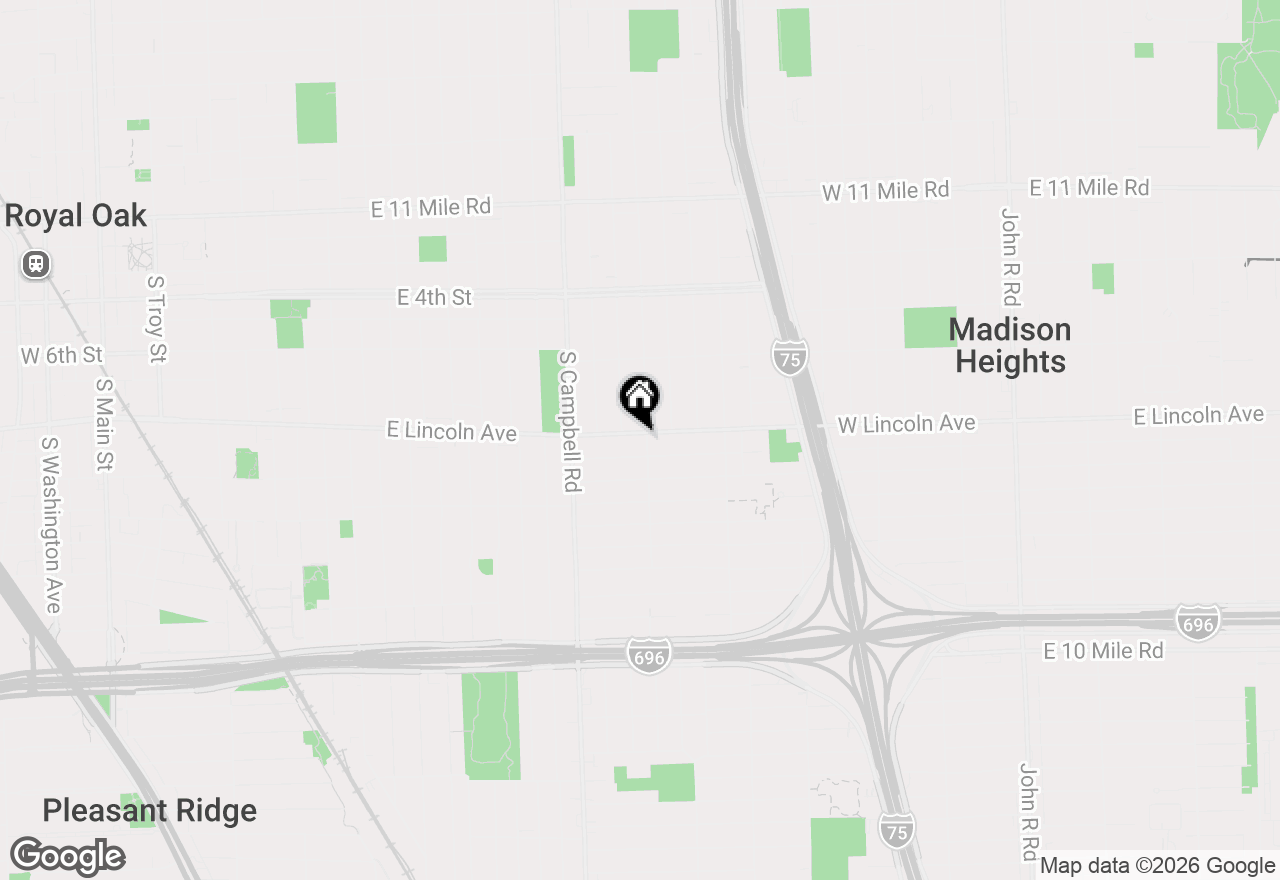 Map of 1918 E Lincoln Avenue, Royal Oak, MI 48067