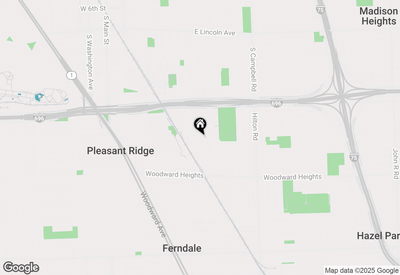 Map of 3114 Minerva Street, Ferndale, MI 48220