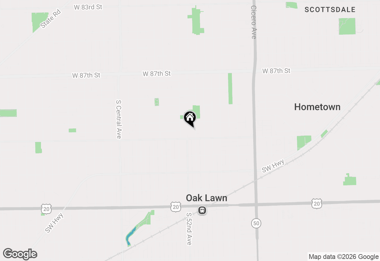 Map of 5171 Otto Place, Oak Lawn, IL 60453