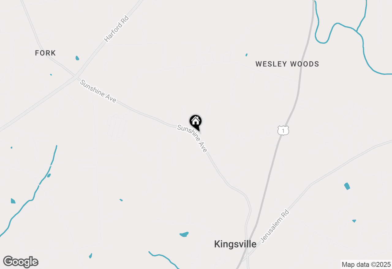 Map of  Sunshine Avenue, Kingsville, MD 21087