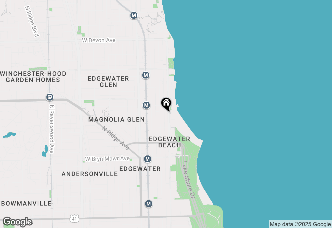 Map of 5858 N Sheridan Road #704, Chicago, IL 60660