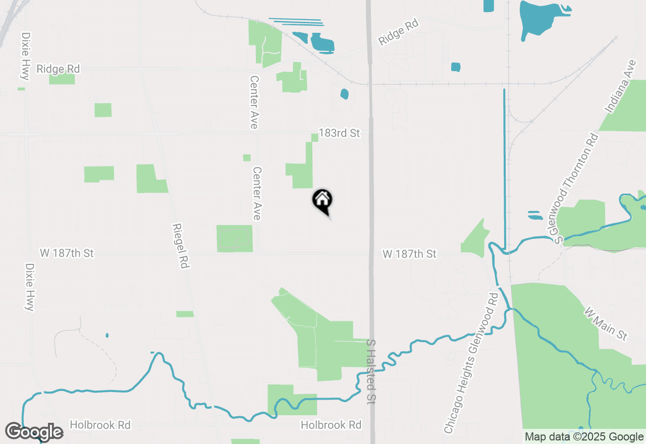 Map of 301 N Illinois Avenue, Glenwood, IL 60425