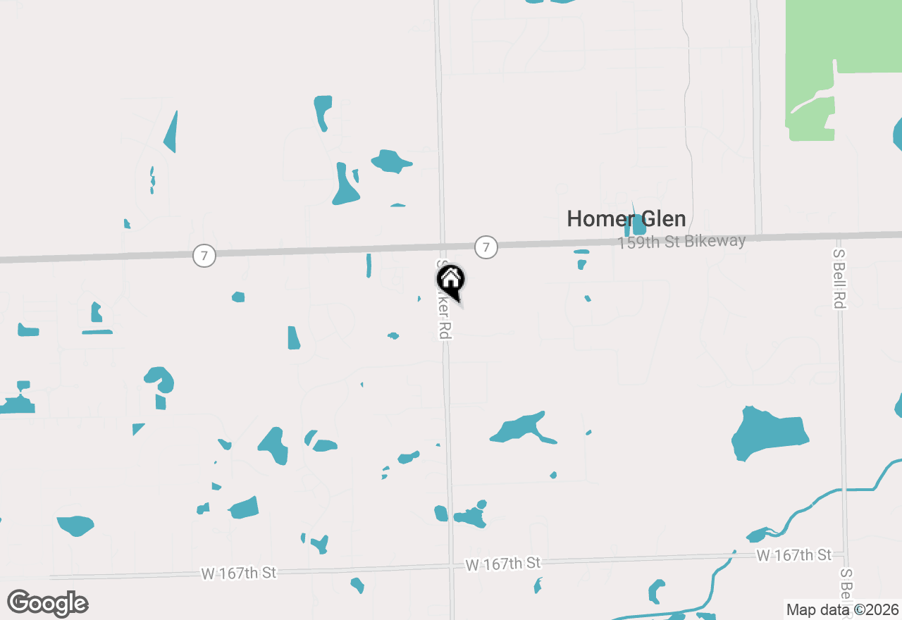 Map of 16035 S Parker Road, Homer Glen, IL 60491