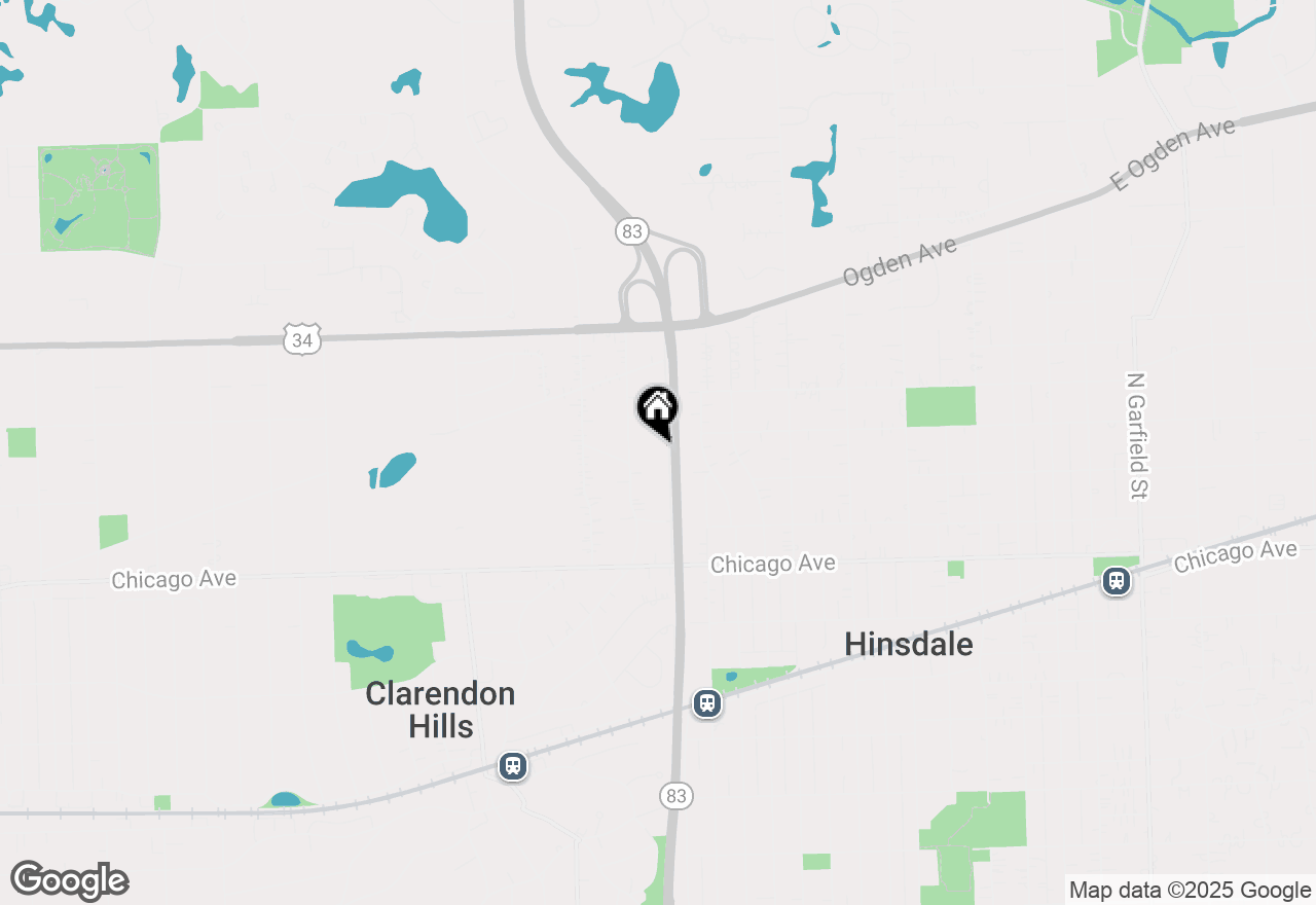 Map of 244 N Jackson Road, Clarendon Hills, IL 60514