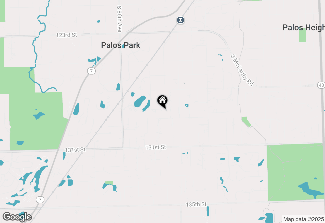 Map of 12835 S 83rd. Court, Palos Park, IL 60464