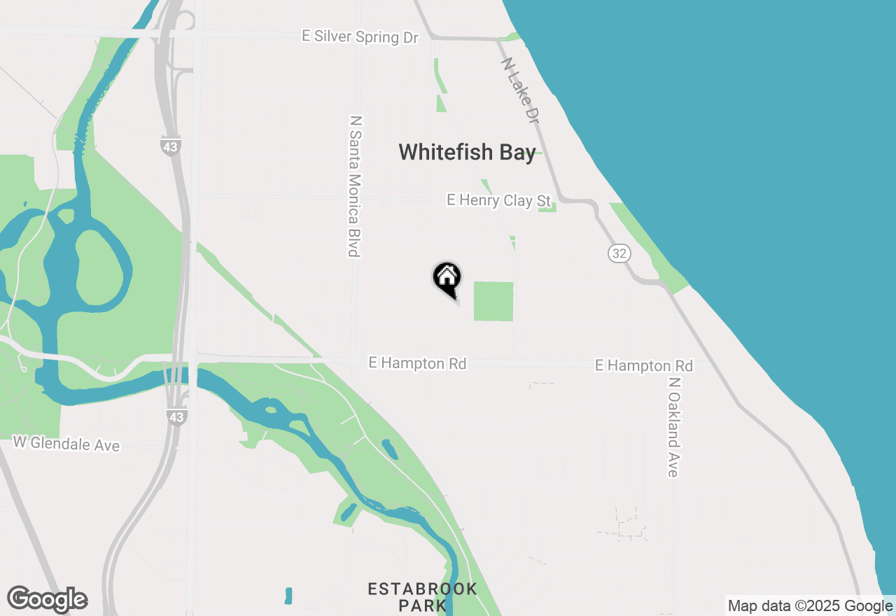 Map of 4925 N Elkhart Ave, Whitefish Bay, WI 53217