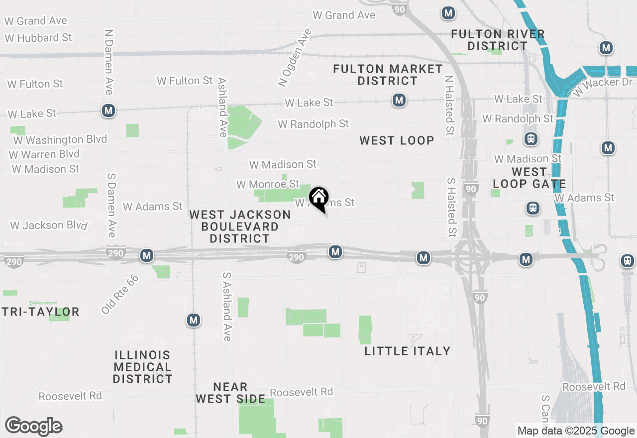 Map of 1248 W Jackson Boulevard #4W, Chicago, IL 60607