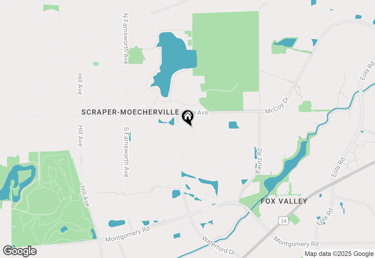 Map of 1876 Blue Stem Circle, Aurora, IL 60504