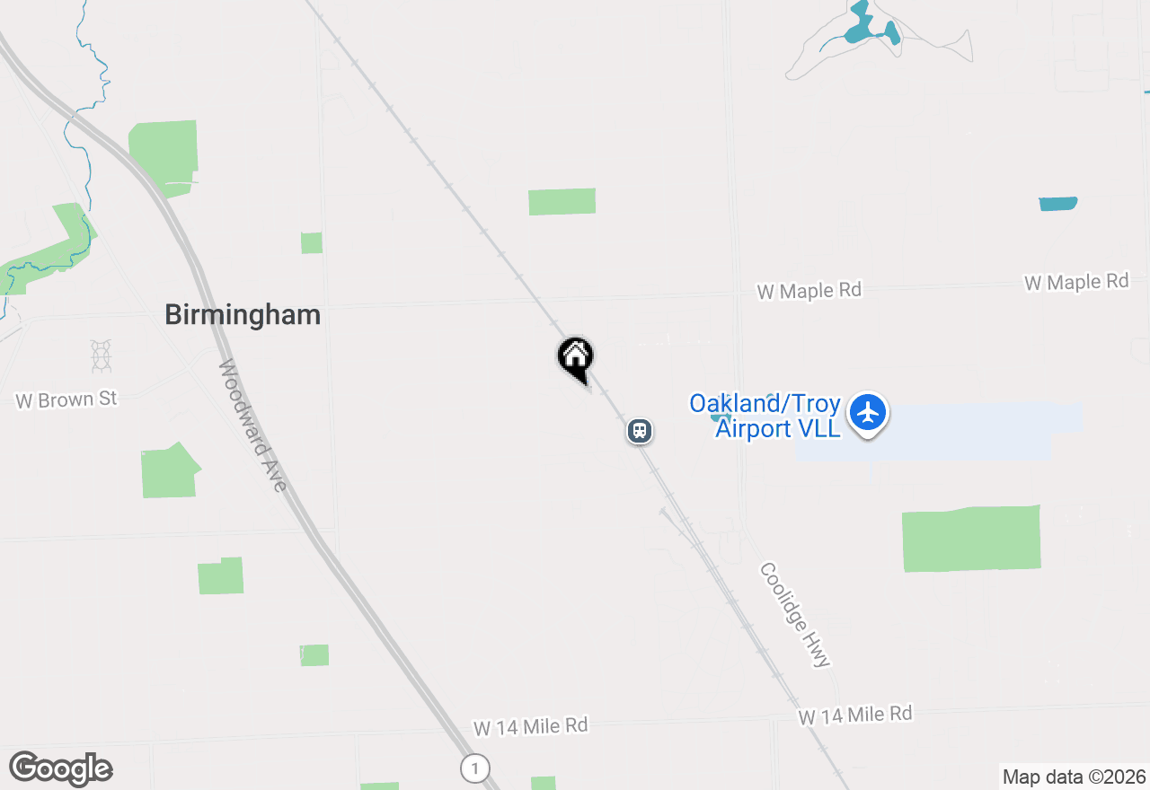 Map of 528 Graten Street, Birmingham, MI 48009