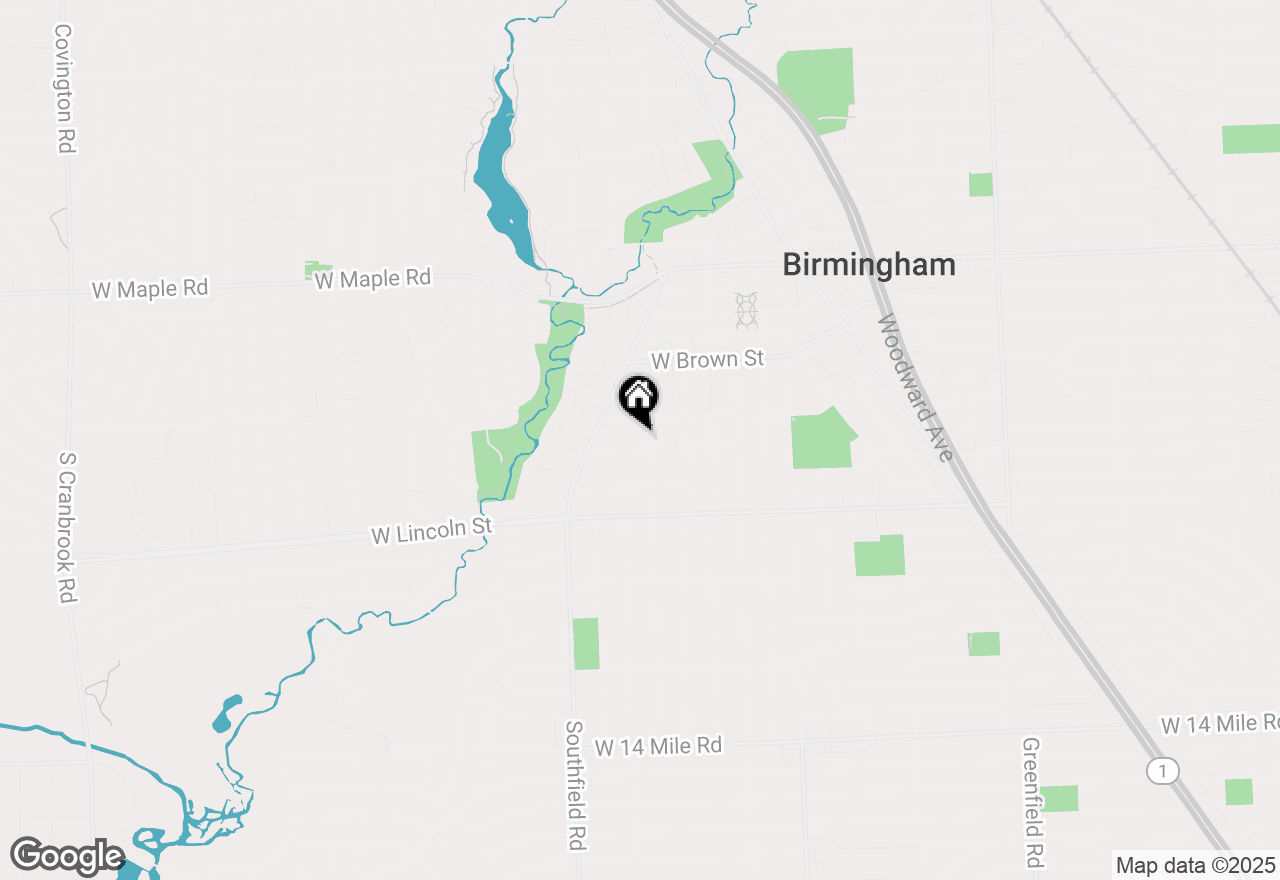 Map of 638 Hanna Street, Birmingham, MI 48009