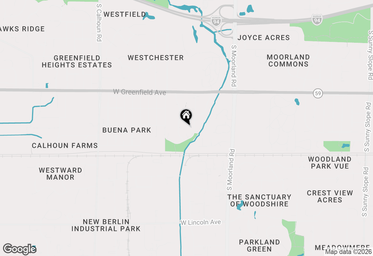 Map of 1684 S Carriage Ln #D, New Berlin, WI 53151