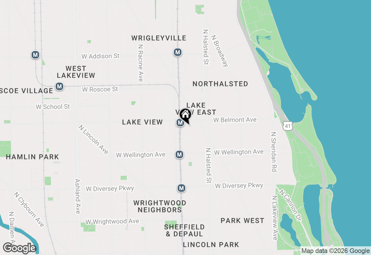 Map of 916 W Fletcher Street #C, Chicago, IL 60657